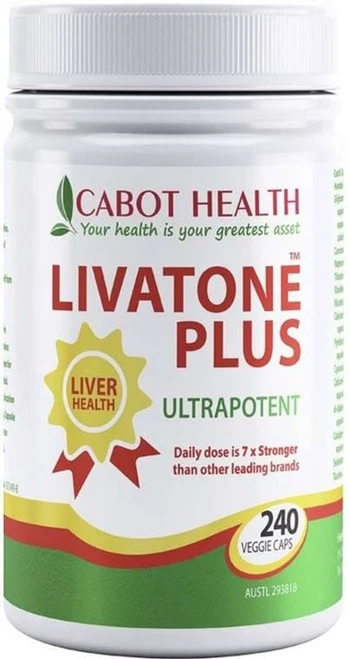 Cabot Health Livatone Plus Ultrapotent 240 Capsules with St Mary’s Thistle, Turmeric, Selenium, Taurine & B Vitamins for liver and digestive support