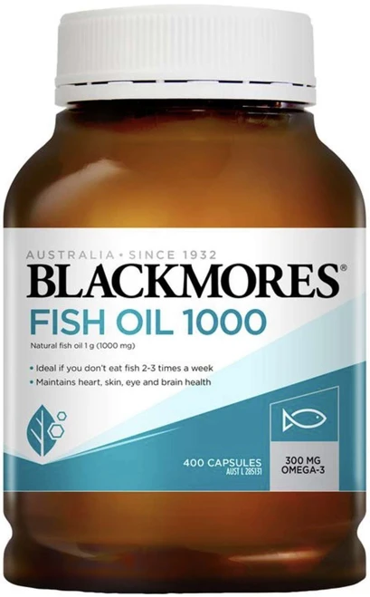 Blackmores Fish Oil 1000 for heart, brain, eye & skin health with Omega-3 EPA & DHA