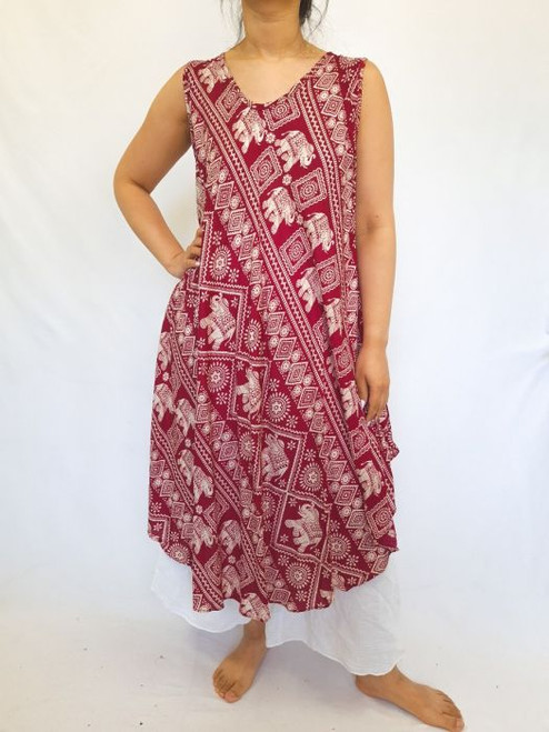 UMBERELLA DRESS ELEPHANT RED
Free size up to 20
Rayon