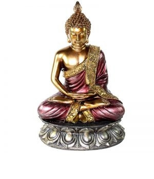 Buddha Burgandy Gold
Made from resin
Approx 25 x 13 x 10cm