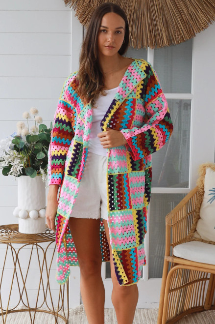 Willow Long Crotchet Cardi Multi
Open front with long sleeve
Fits up to 14/16