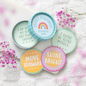 Pocket Positivity Affirmation Cards

This deck of beautifully illustrated affirmation cards is designed to offer a quick boost of confidence and calm whenever needed. Compact enough to fit into a wallet or pocket, they are ideal for daily mindfulness practice or sharing with friends. These cards are part of the Don't Worry, Be Happy collection, which features positive, feel-good gifts and accessories.

Product Size: H5.5cm x W9cm x D9cm