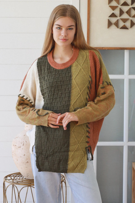 Charlotte The Label Jumper Multi Brown
Features multi texture & stitches

Fits up to 20
65% cotton
35% viscose