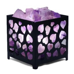Amethyst Rough Crystal Heart Basket Lamp – White LED Bulb

LED White Lamp Bulb (5W) (220V-240V)

Amethyst Rough Crystal Heart Basket Lamp - White LED Bulb quantity

Amethyst Rough crystal sources from Brazil.

The Heart metal basket is in PVC coasted basket for long wear and fills with Amethyst rough crystals.

This purchase includes an Australian approved 220-240 volt electrical cord and a white LED bulb (cool light).

Perfect idea for home decor.

You can also use different coloured LED bulbs in this lamp.

Weight	3.8 kg
Dimensions	14 × 14 × 15 cm

Amethyst - A stone of spirituality and intuition. Can assist one in listening to the inner voice. A stone for spiritual protection and purification. Useful for meditation and gaining insight. Can aid in over indulgence, addictions & blockages of all kinds. Strong healing & cleansing powers. Aids sleep. Dispels all negative emotions & brings positive responses. Cleanses blood, immune system, skin conditions, cellular disorders fine tunes metabolism & endocrine system. 