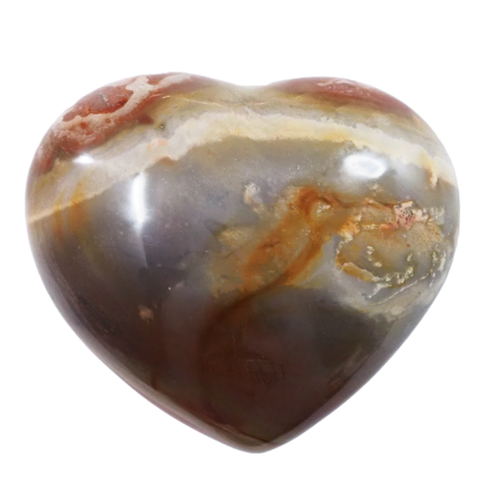 Heart Polychrome Jasper
Colouring may vary.
The Polychrome Jasper Heart is a natural masterpiece, hand-carved to showcase its vibrant colours and mesmerizing patterns. This heart embodies the dynamic and grounding energy of jasper, serving as a symbol of balance, vitality, and connection to the Earth.

Sourced from Madagascar, polychrome jasper is renowned for its warm and varied hues, representing strength and adaptability. Perfect for bringing revitalizing energy to any space, this heart is also a meaningful gift choice, symbolizing harmony and protection.

Add the Polychrome Jasper Heart to your collection and let its radiant energy and unique beauty elevate your surroundings.

Weight	0.62 kg
Dimensions	11 × 9 × 5 cm