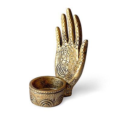 Tealight Holder Hand
Blessing Hand Tealight Candle Holder.
13cm in height.

