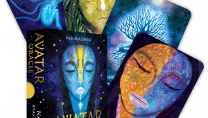 Avatar Oracle Cards 
Working in unison with the spirit of Mother Earth, Nari Anastarsia invokes a universal energy that is sacred and ancient. This powerful energy of love is channelled and expressed eloquently through the 36 visionary artworks, which contain daily healing messages for growth, clarity and direction. By activating dormant light codes and gaining deeper understanding of the extension of the creative intelligent life force within you, you can envision and co-create a beautiful world of manifested dreams. With an open heart, allow the wisdom of the Avatars to guide you to the greater cosmos within you. Trust that this oracle will guide your soul to a place of miracles. May these cards be used wisely and serve as a reminder to you always of your infinite creative power.