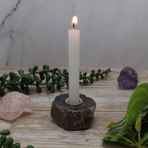 MINI CANDLE HOLDER - Garnet 
Top Polished 2cm x 4cm