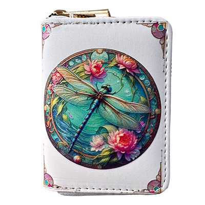 Small Digital Print Purse Dragonfly
4 card holder
Divided money compartment
Dimensions: 11cm x 8.5cm x 2.5cm