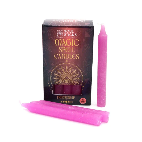 
Magic Spell Candles – Friendship

Magic Spell Candles are the perfect companions for your spiritual practice. Crafted with precision and care, these candles are designed to amplify your intentions without the distraction of fragrance.
Available in a variety of colors, corresponding to different intentions and energies. Suitable for various spiritual practices, including spells, rituals, meditation, ceremonies and manifestation work.
Comes in a pack of 20 candles, providing ample supply for multiple rituals. Long-lasting candles with an burn time of 2-2.5 hours. Each candle measures 4″ Tall x 1/2″ Wide.
