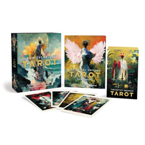 Artist Decoded Tarot
The Artist Decoded Tarot is a first-of-its-kind deck, blending ancient esoteric teachings and cutting edge technology into a contemporary reimagining of the tarot that speaks to creatives, artists, and seekers looking to understand their place in the modern world. Explore the intersection of tarot, artistic creativity, and technical innovation in The Artist Decoded Tarot, a first-of-its-kind deluxe deck and guidebook set from author of Amenti Oracle Jennifer Sodini and artist Yoshino. Art, myth, and storytelling have guided spiritual exploration throughout history, and the intersection of technology and spirituality unveils captivating connections between ancient wisdom and contemporary innovation. In this singular tarot deck, author Jennifer Sodini and artist Yoshino delve deep into this intersection, revealing to readers that the common artery through which this wisdom flows is the human imagination-that vast inner landscape of infinite creative potential that is always in dialogue with time and space. Through the thoughtfully designed cards and accessibly written guidebook, The Artist Decoded Tarot has been designed to tap into that conversational reservoir and reveal the artist within each of us, while creating a bridge toward higher Worlds, by fusing the symbolic language of the Tarot and the artistic medium of synthography-or generative AI prompting-paired with digital collage. Tarot practitioners and novices alike will find a new approach to the cards-one that explores the codes of texts from mystical traditions like Kabbalah, alongside individual artistic prompts tailored to the message of each of the Major and Minor Arcana. This set includes: - Deluxe tarot package. Includes 78 cards (3 X 5 inches), full-colour guidebook (4 3/4 X 6 inches, 192 pages), inner card box, and magnetic closure keepsake outer box. - Fully illustrated guidebook. The full-colour guidebook includes images of each card, alongside card descriptions and tailored prompts, as well as sample card spreads to guide your practice. - Foreword by Mitch Horowitz. The guidebook includes an illuminating and contextualizing foreword from PEN award-winning author and thinker Mitch Horowitz.