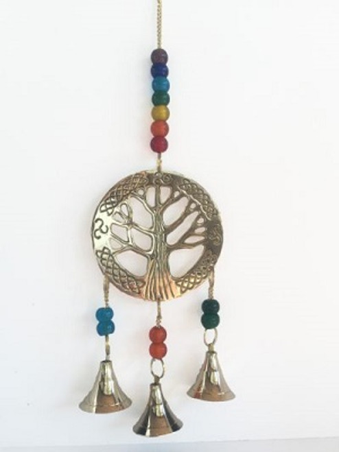 Bells Tree of Life Green Beads

Brass with Green beads
Approx 8cm x 30cm