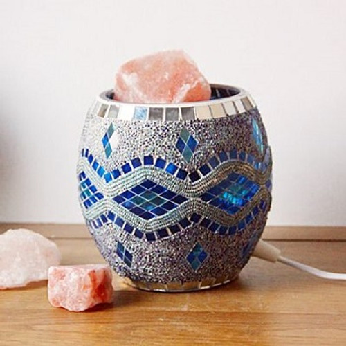 Salt Lamp Mosaic Blue
Comes complete
Himalayan Salt Lamps may provide assistance to headaches, insomnia, hay fever, allergies, asthma & bronchitis. They may increase alertness, productivity, strengthen the immune system, improve breathing & reduce colds & flu. They promote peace, rest & relaxation.