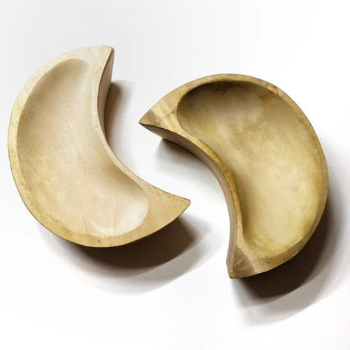 JE16A Wooden Crescent Bowl