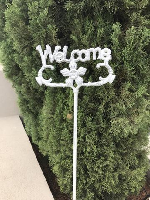 Welcome Sign on stake
Cast iron
 Approx  20x90cm