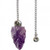 Pendulum Natural Amethyst

Amethyst - A stone of spirituality and intuition. Can assist one in listening to the inner voice. A stone for spiritual protection and purification. Useful for meditation and gaining insight. Can aid in over indulgence, addictions & blockages of all kinds. Strong healing & cleansing powers. Aids sleep. Dispels all negative emotions & brings positive responses. Cleanses blood, immune system, skin conditions, cellular disorders fine tunes metabolism & endocrine system. 

Pendulums are often used as tools for spiritual healing and inner growth. Defined as objects attached at the end of a string or metal chain, when suspended from a stationary position, a pendulum will swing back and forth or in a circular motion.
Pendulums promote healing with the process of Dowsing which seeks out invisible energies. This connects people to higher energies spiritually and can help locate any blocks in energy.