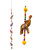 String 5 Elephants
5 coloured elephant line with bell at bottom handmade in India.
Material covered foam poly.
Length: 106cm approx (from top of string hoop to bottom of bell)