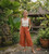 3/4 length Plain Pant Rust
Free Size  
Frill with drawstring
2 Pocket.