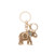 Keyring Bling Elephant Gold
Approx 5.5x4 with hanger 5cm