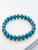 Turquoise Bracelet 8mm
 Turquoise – A beautiful gift from Mother Earth, Turquoise brings the blue of Father Sky to the Earth, blending together the energies of the heavens with the energies of the Earth. It is a healer of the spirit, providing a soothing energy which can bring peace and calm to the wearer. It is used by Native Americans as a protection stone.

Spiritual attunement, cleansing, communication, healing, protection, soothing, peace of mind, guidance through the unknown, romantic spontaneity. 

"Master Healing Stone", prevents illness, bipolar disorder, panic disorder, all health issues in general.