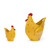 Chicken Planter Yellow Set 2

Set of 2 
15x8x16cm 
27.5x13x30cm 
Powder coated metal finish.