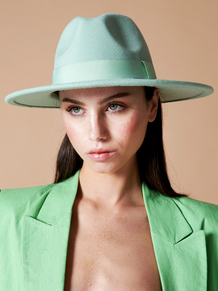 Lia Boho Fedora Hat Green
Wool blend
Adjustable from the inside