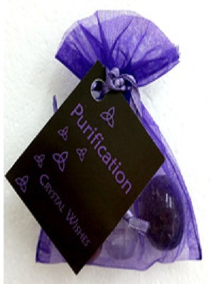 CRYSTAL WISH BAG PURIFICATION
Inside the Purification Crystal Wishes bag, you will discover three powerful crystals specifically chosen for their purification properties. These crystals have been thoughtfully selected to assist in clearing negative energies, purifying your space, and rejuvenating your energy field. Each crystal possesses unique properties that contribute to creating a purifying and cleansing atmosphere.

Embrace the power of purification and harness the transformative properties of these crystals as you embark on a journey of clearing and rejuvenation. The Purification Crystal Wishes bag equips you with the tools and information to create a purifying and harmonious energy in your life, promoting a sense of clarity, balance, and renewal.