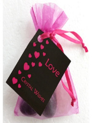 CRYSTAL WISH BAG LOVE
Inside the Love Crystal Wishes bag, you will discover three powerful crystals specifically chosen for their ability to amplify love energies. These crystals have been carefully selected to enhance self-love, attract romantic love, and promote harmonious relationships. Each crystal possesses unique properties that contribute to creating a loving and nurturing energy field around you.

Green Aventurine, Fluorite & Rose Quartz

Embrace the power of love and harness the transformative properties of these crystals as you embark on a journey of deepening connections and attracting love into your life. The Love Crystal Wishes bag provides you with the tools and information to cultivate love, invite romance, and create harmonious relationships. Let these crystals empower you to experience and manifest love in all its beautiful forms.