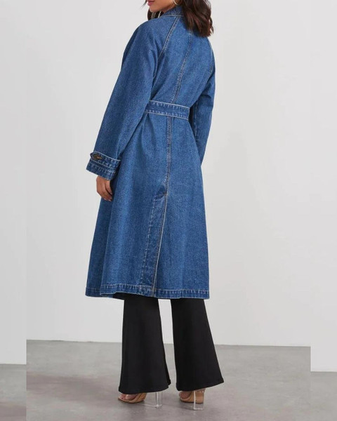 MUTIG LONG TRENCH COAT DENIM 
