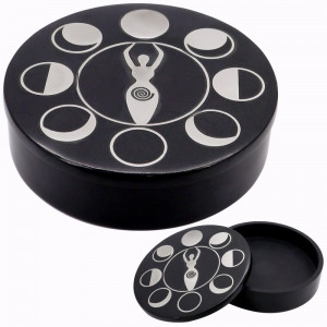 Soapstone Box Goddess
Approx 13 x 4.5cm