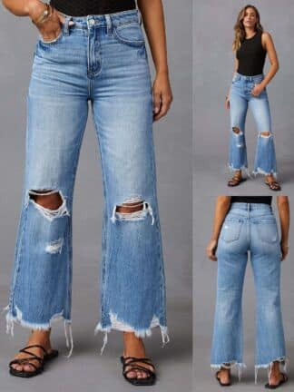 Mutig Jeans Ripped Wide

The distressed jean is the ultimate blend of style and comfort. With a high waist, and 5 pocket details & wide legs. Effortless, versatile, and designed for all-day wear—your denim game just got an upgrade.
Zip front
Front pockets
Back pockets 
Belt loops
High stretch
We recommend sticking to your usual size. 