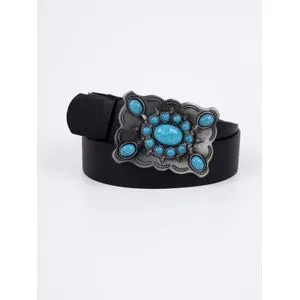 Vegan Leather Belt Square
Carved metal with studded faux turquoise
110cm excluding buckle which is 8.5cm