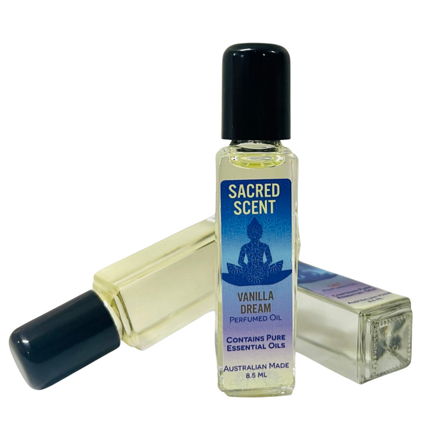 Sacred Scent Perfume Oil Vanilla Dream
Introducing Vanilla Dream Perfume Oil - A Luscious Fusion of Vanilla and Coumarin

For over two decades, Sacred Scent has been crafting fragrances that transport you to a realm of sensory delight, all the way from the sun-kissed shores of Australia.

Our Vanilla Dream Perfume Oil is a luscious fusion of vanilla and coumarin, meticulously formulated using a blend of pure essential oils and fine fragrance extracts. These harmonious scents evoke a sense of comforting warmth and sweetness, making them beloved by individuals who seek a fragrance that carries the essence of a dreamy, vanilla-infused embrace.

Packaged in an elegant square bottle with a convenient dropulator for effortless application, our perfume oil is not only exquisitely fragrant but also travel-friendly, ensuring you can carry this comforting essence with you wherever you go.

Whether you're seeking a fragrance that envelops you in the cozy embrace of vanilla or wish to indulge in an aura of sweet dreams, Sacred Scent Perfume Oil offers you a scent that soothes the soul.

Australian Made: Crafted with care in the heart of Australia.
Gluten Free: Suitable for all, regardless of dietary preferences.
Vegan: No animal-derived ingredients used in our formulations.
Cruelty-Free: We never test our products on animals.
Discover the comforting allure of Vanilla Dream Perfume Oil by Sacred Scent, and let your senses embark on a journey of sweet dreams and cozy indulgence.

 

Sacred scent perfume oils are manufactured by a professional perfumery in Australia ensuring these are of the highest quality and are up to date with all industry standards, and bottled in our warehouse. Sacred Scent perfume oils contain no artificial colouring