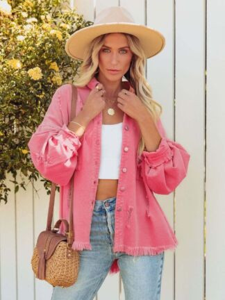 Mutig Denim Jacket Pink
Button-up Denim Shacket
2 chest pockets
Relaxed Fit

100% Cotton
