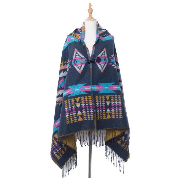 Open Poncho Clasp Black
Has a clasp closure at front
Hoodie
Colours will vary slightly
Polyester