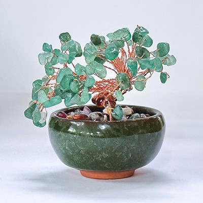 Gemstone Tree Bonsai Aventurine
A Bonsai Gemstone Fortune Tree in a pot is a decorative, handcrafted Feng Shui item designed to attract wealth, positive energy, and balance.
Height & Width approx: 8x8cm. Base diameter: 6cm approx
