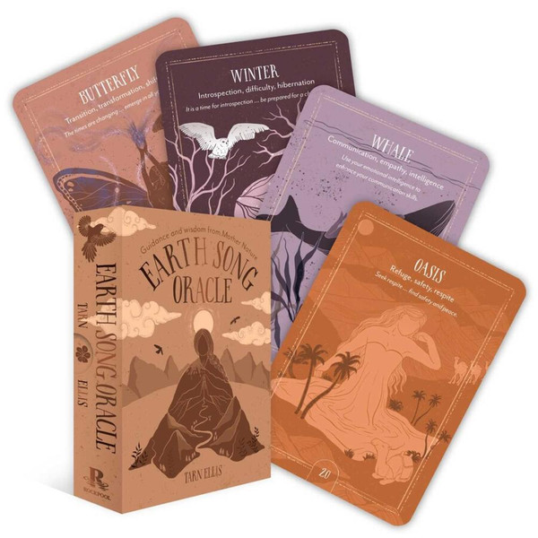 Earth Song Oracle Cards 
Listen carefully! Can you hear the song of the earth. Nature is always speaking to you, offering you clarity and guidance to live your most authentic and joyful life.
In this beautifully illustrated oracle deck, the ancient wisdom of the natural world is translated as practical and meaningful advice. With artwork that captures the essence of Mother Nature in feminine form, the 36 cards all depict natural elements, each with a unique message of inspiration and motivation. From Mountain's song of strength and resilience to Serpent's song of rebirth and transformation, these cards will share understanding and insight with you. Whether you have a specific question or need general counsel, Earth Song Oracle offers a bridge between you and the natural world, connecting you with your deepest purpose.