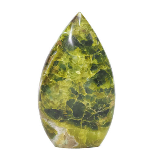 Madagascar Green Opal Teardrop Crystal Point (9cm-10cm)

This beautifully polished Green Opal from Madagascar has been carefully shaped into an elegant teardrop freeform, with a flat base that allows it to self-stand for effortless display. Its smooth polish highlights the stone’s natural green tones and subtle patterning, making each piece unique.

Perfect for displaying on a shelf, altar, desk or crystal cabinet, this freeform combines natural beauty with a refined sculptural finish. 

Green Opal is often associated with emotional balance, renewal and heart-centred energy, making it a popular choice for both collectors and crystal lovers.

Direct Source from Madagascar.

Each Terminated Point –
Weight: Approx. 0.18kg to 0.28kg
Size: Approx. 9cm to 10cm in height

Important Notice:
Due to the actual product may vary in shape, weight, colour and pattern, the product images shown are examples of the range of product and may not be an exact representation of the product. Your purchase will be different from the images. These variances do not affect the quality of the product.