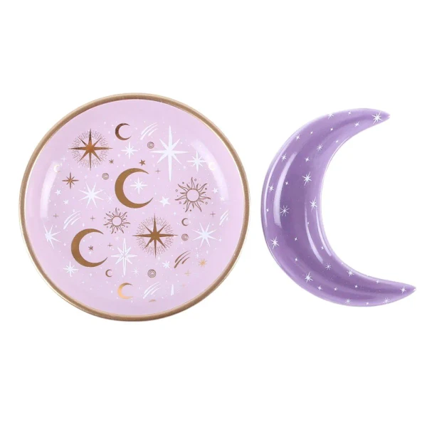 Ceramic Trinket Dish - Purple Moon Stacking  