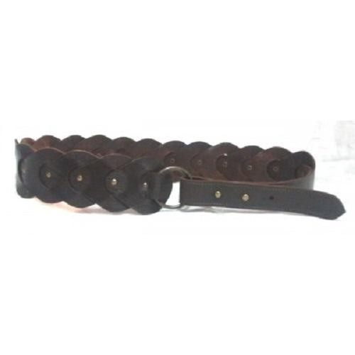 Leather Belt Ring Tag Black
