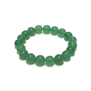 Power Bracelet Green Aventurine 10mm
Aventurine -A stone of Healing & prosperity. Mental agility, see potentials, brings optimism, creativity, imagination, motivation, leadership, friendship, gambling luck, good fortune, career success, protection. A soothing heart chakra stone. So brings happiness, peace, opening heart. Strong healing, vision (physical), blood, headaches, sleep disorders, circulatory system.

 