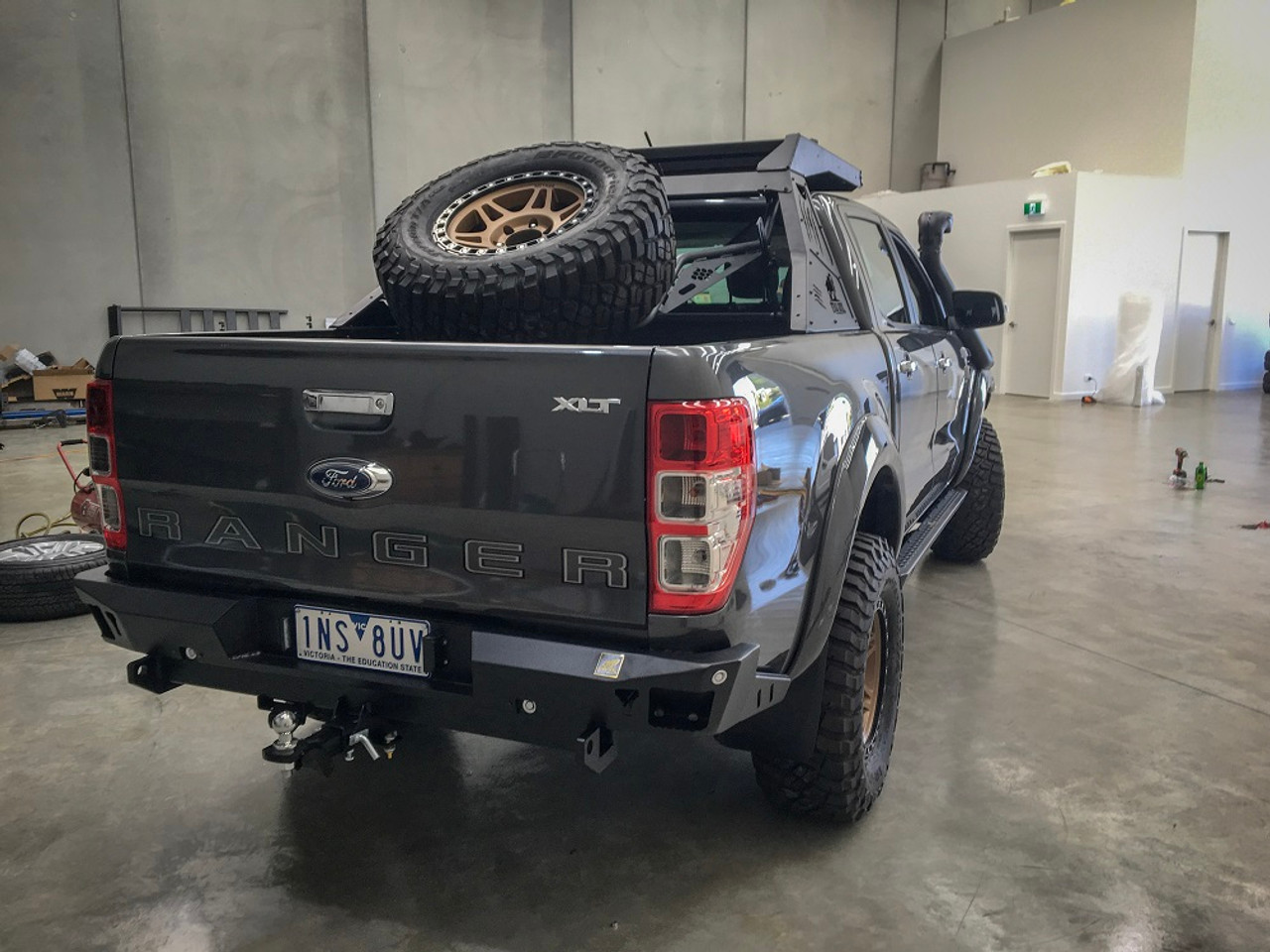 Sports bar, roof rack and Tyre carrier fitted