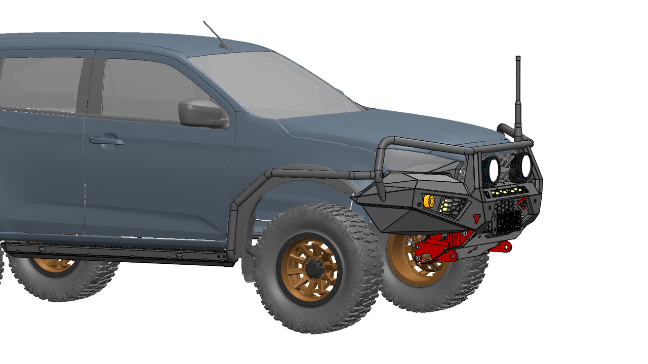 Brush Rails and rock sliders to suit Isuzu MU-X 2021 to current