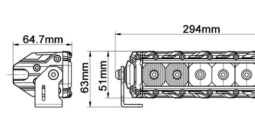 Stedi ST3K 11.5INCH 10 LED Slim LED light bar