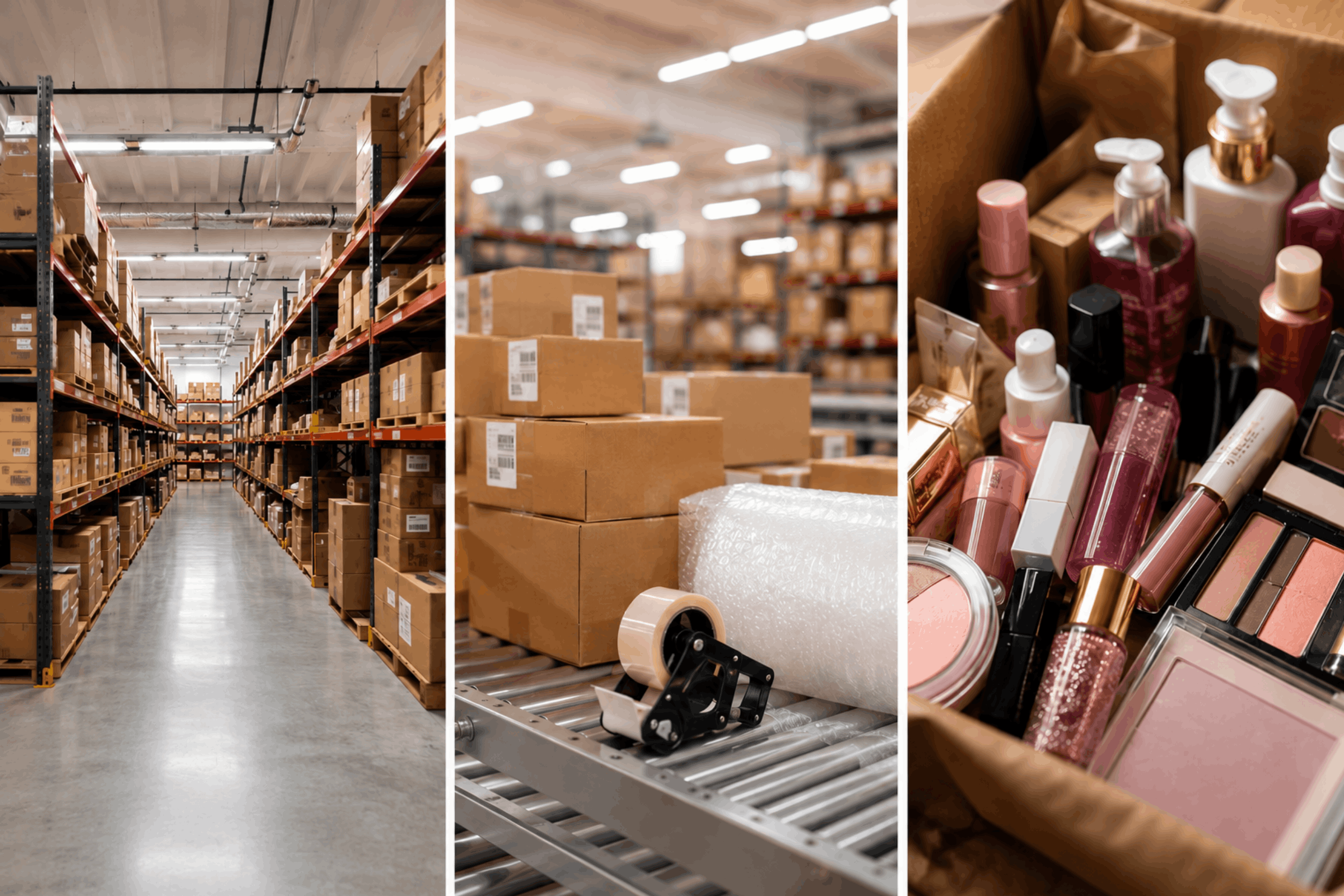The Makeup Exchange warehouse, fulfillment, and wholesale beauty inventory