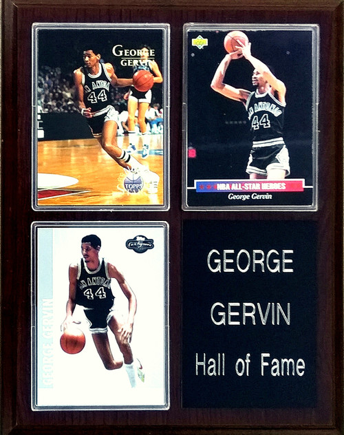 George Gervin San Antonio Spurs 3-Card 7x9 Plaque