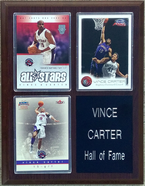 Vince Carter Toronto Raptors 3-Card 7x9 Plaque