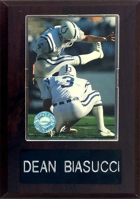 Dean Biasucci Indianapolis Colts Player Plaque