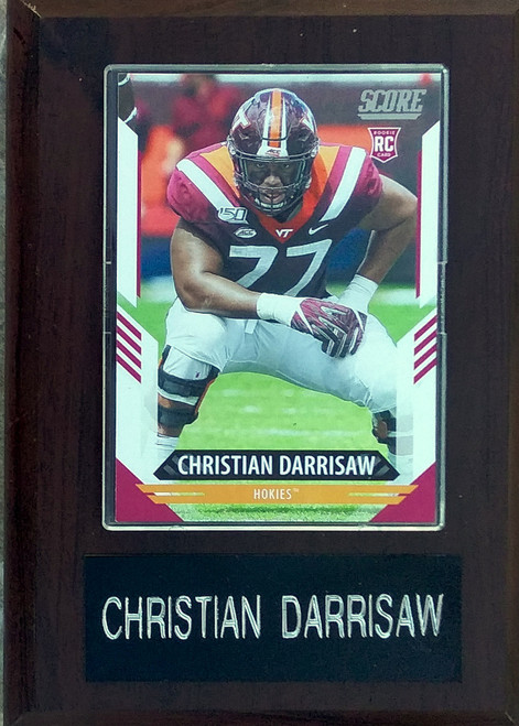 Christian Darrisaw Virginia Tech and Minnesota Vikings Player Plaque