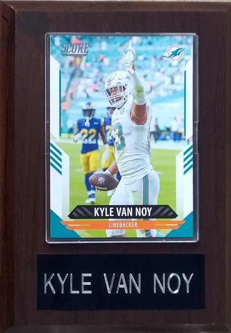 Karl Van Noy Miami Dolphins Player Plaque